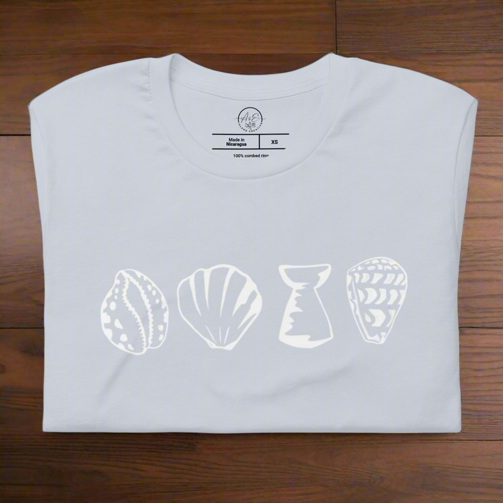 Shells & Latte Stone Block Print Tee