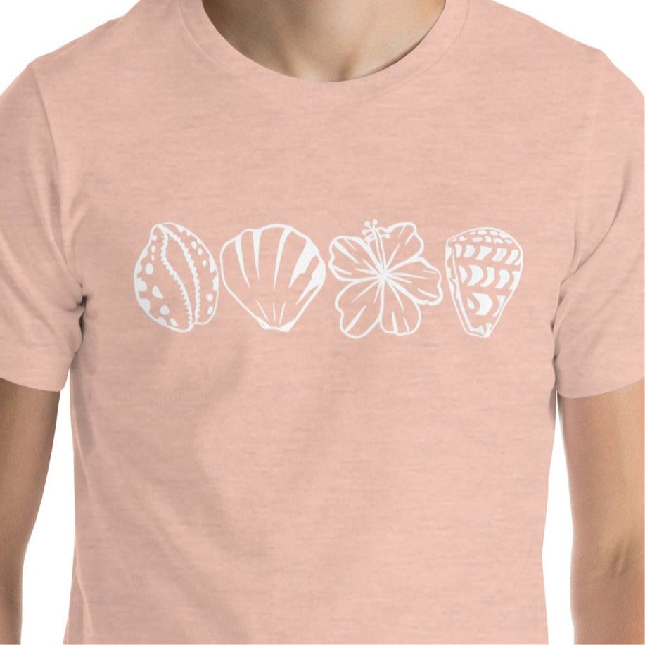 Shells & Hibiscus Block Print Tee