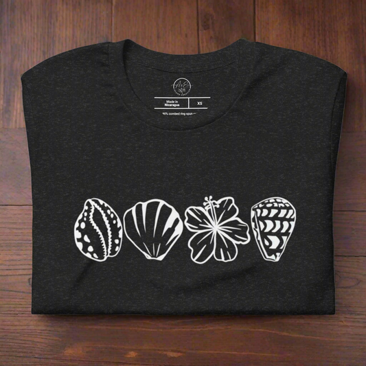 Shells & Hibiscus Block Print Tee