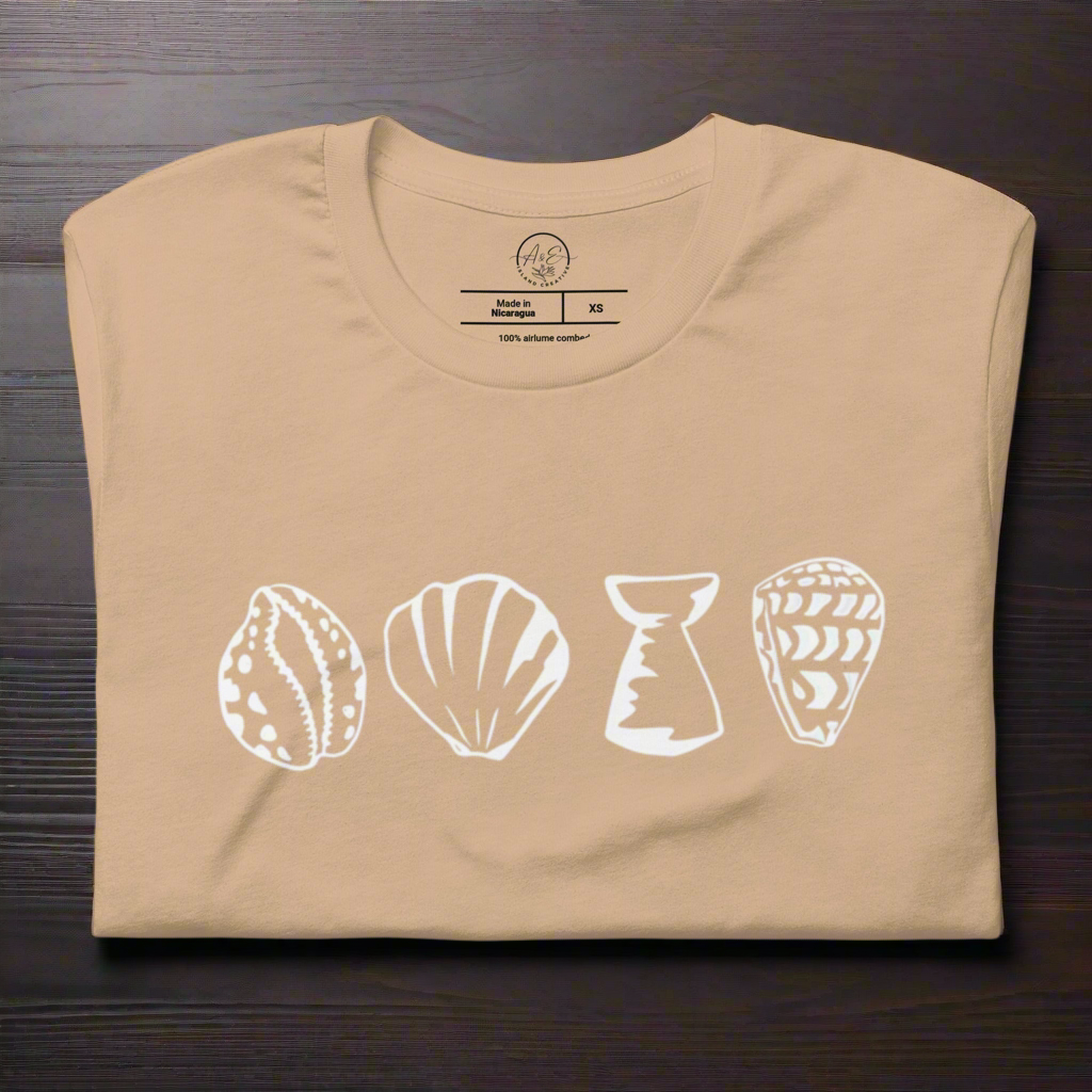 Shells & Latte Stone Block Print Tee