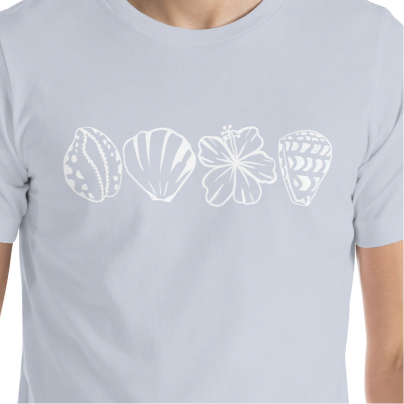 Shells & Hibiscus Block Print Tee