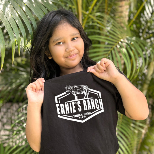 Ernie's Ranch Classic Dark Tee- YOUTH (Black or Navy) (100% Organic Cotton)