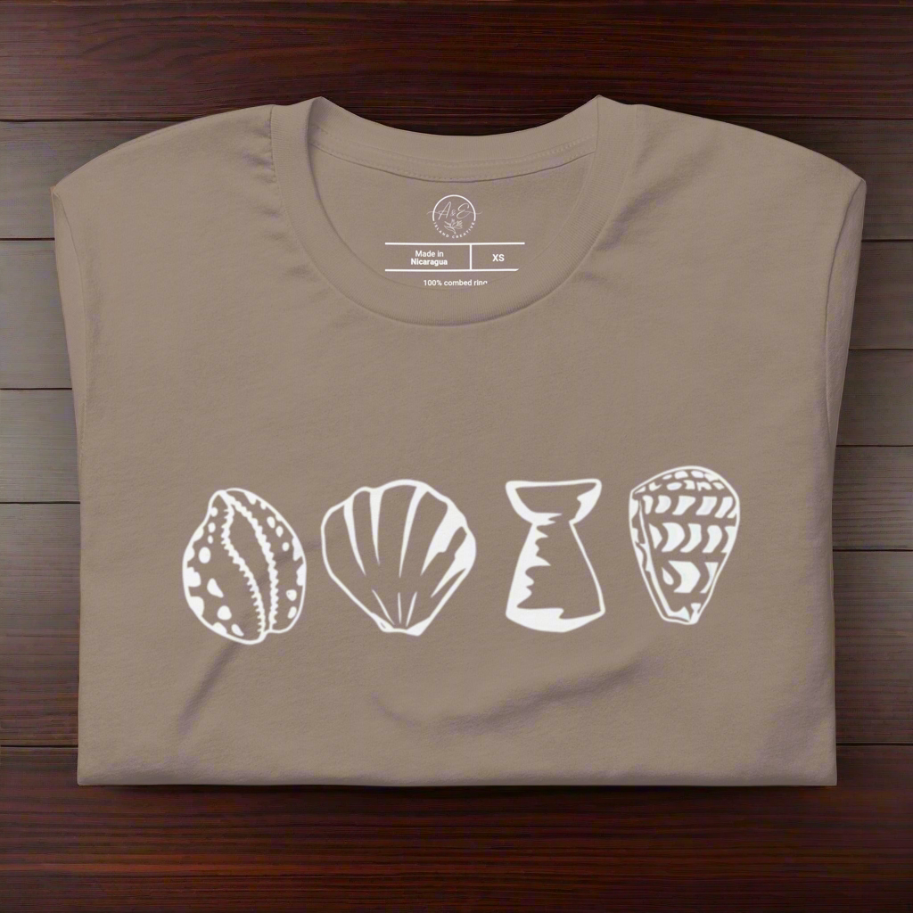 Shells & Latte Stone Block Print Tee