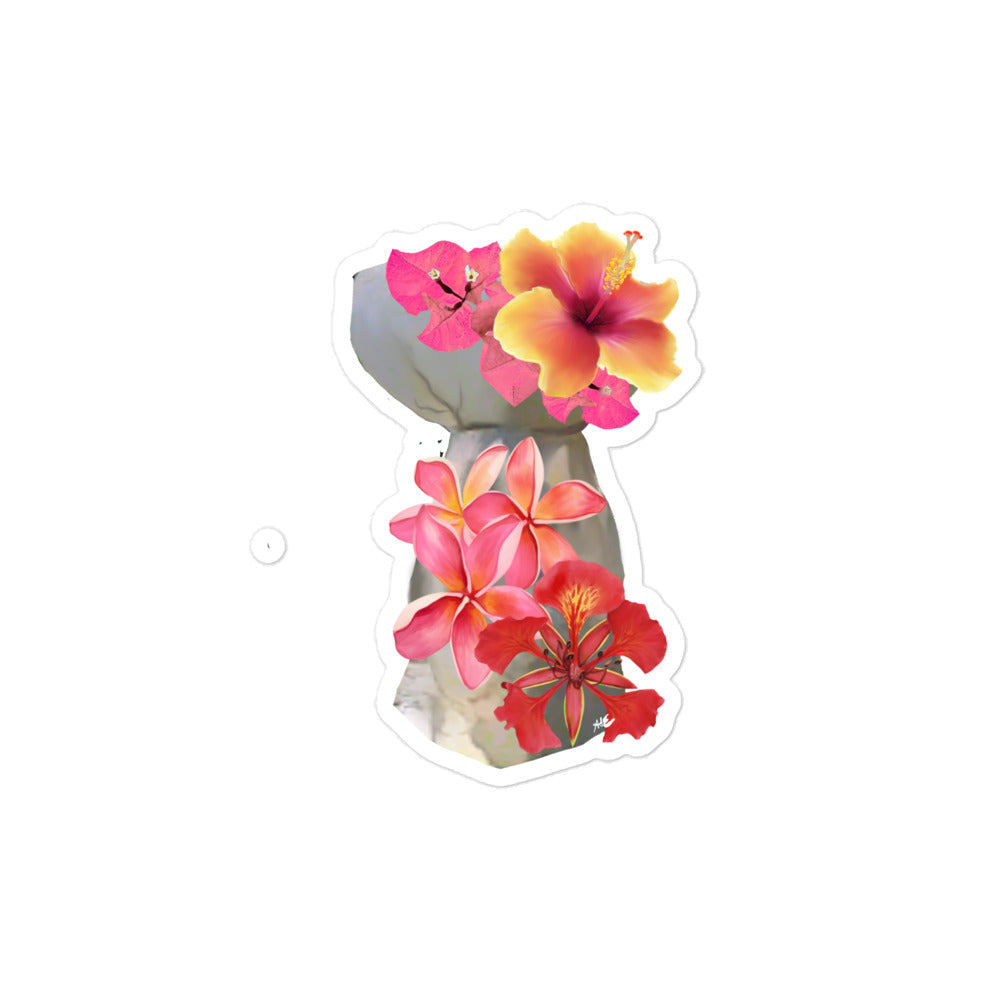 Floral Latte Stone Sticker