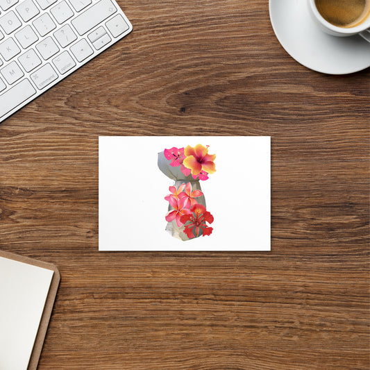 Floral Latte Stone Post Cards